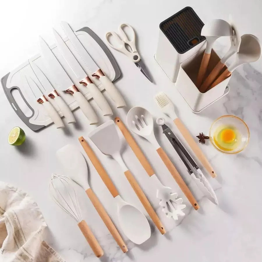 Kit de Cozinha 19 Peças de Silicone Premium - Verona Decor - VERONA DECOR