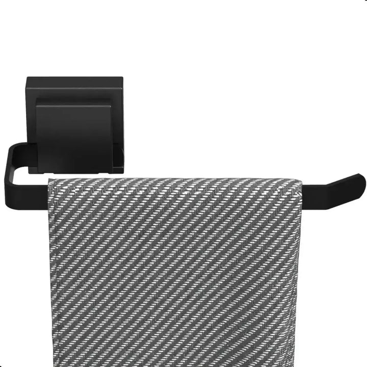 Kit Acessórios Para Banheiro Com Ventosa Preto 4 Peças - Verona Decor - VERONA DECOR