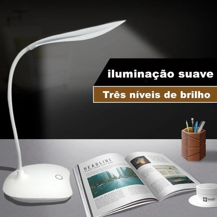 Luminária De Mesa Recarregável Flexível Sem Fio - VERONA DECOR