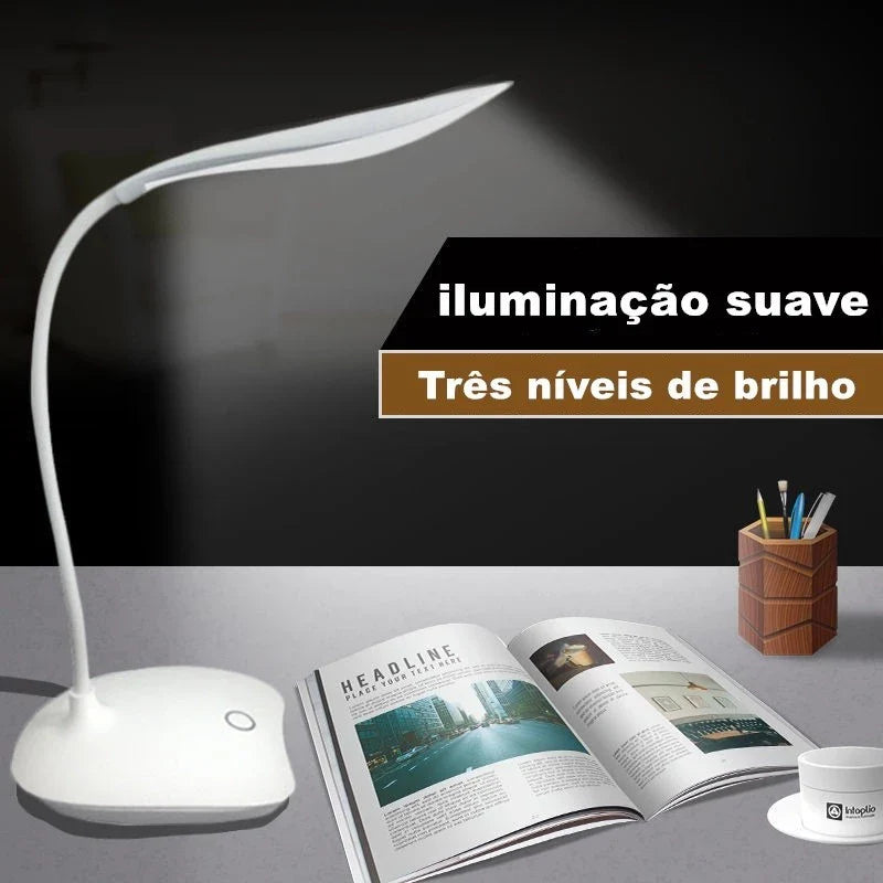 Luminária De Mesa Recarregável Flexível Sem Fio - VERONA DECOR