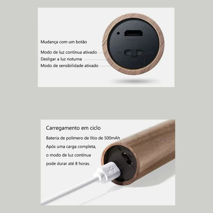 Luminária Magnética de Parede com Sensor Inteligente - Verona Decor - VERONA DECOR