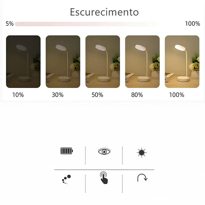 Luminária de Mesa FlexiGlow - Verona Decor - VERONA DECOR