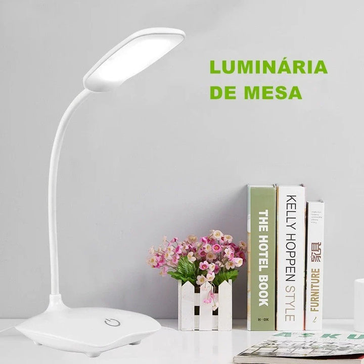 Luminária De Mesa Recarregável Flexível Sem Fio - VERONA DECOR
