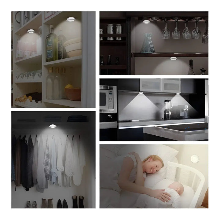 Kit 3 Lâmpadas LED Spot Sem Fio com Controle Remoto - Verona Decor - VERONA DECOR