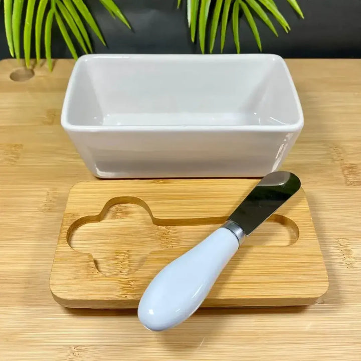 Manteigueira Porcelana Elegance - Verona Decor - VERONA DECOR