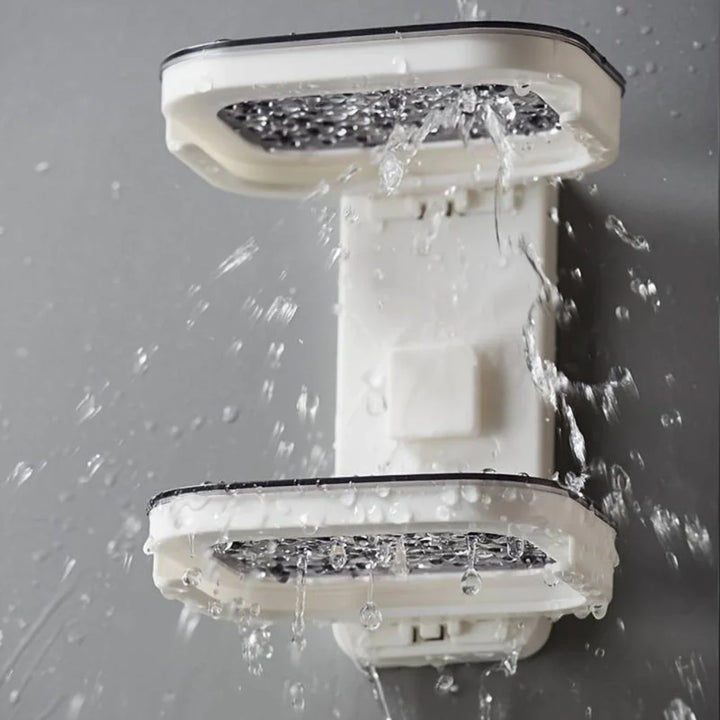 Saboneteira Adesiva de Parede Camada Dupla – Com Bandeja e Sem Perfuração - Verona Decor - VERONA DECOR