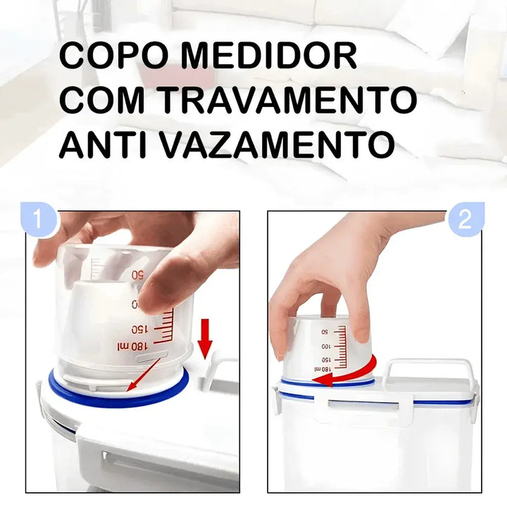 Pote Hermético 2L Com Medidor Organizador De Alimentos Mantimentos - Verona Decor - VERONA DECOR