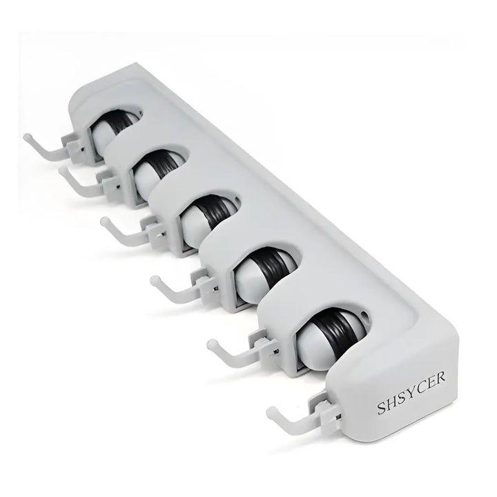 Suporte Organizador Multiuso 5 Lugares 6 Ganchos Porta Vassoura e Rodo - Verona Decor - VERONA DECOR