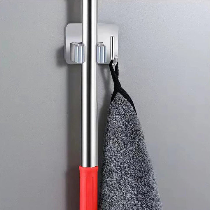 Kit 4 Suporte Metal Gancho Para Pendurar Vassoura Rodo Utensilios - VERONA DECOR