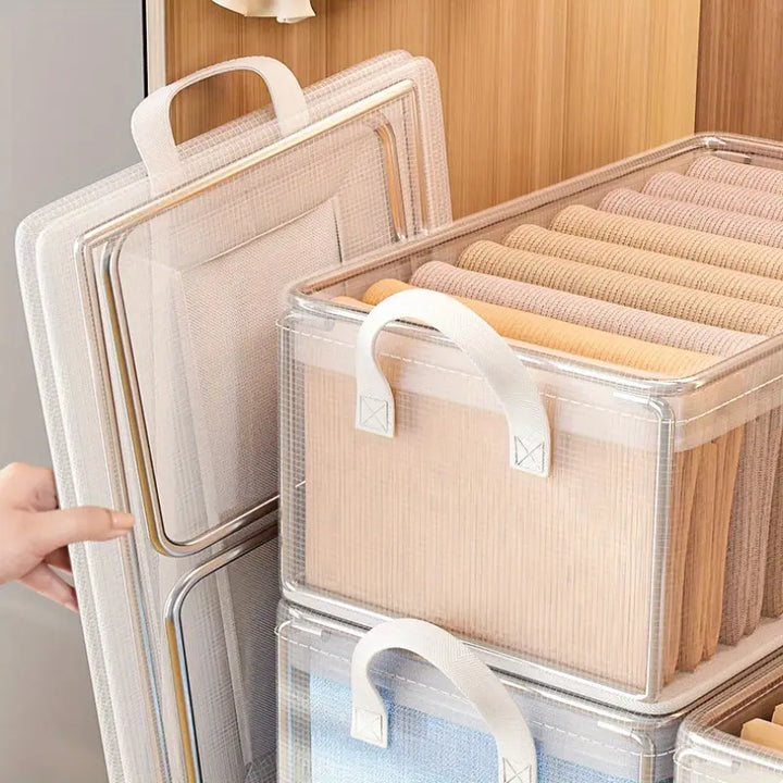 Kit Caixas de Armazenamento de Roupa de PVC – Grande Capacidade e Fácil Organização - VERONA DECOR