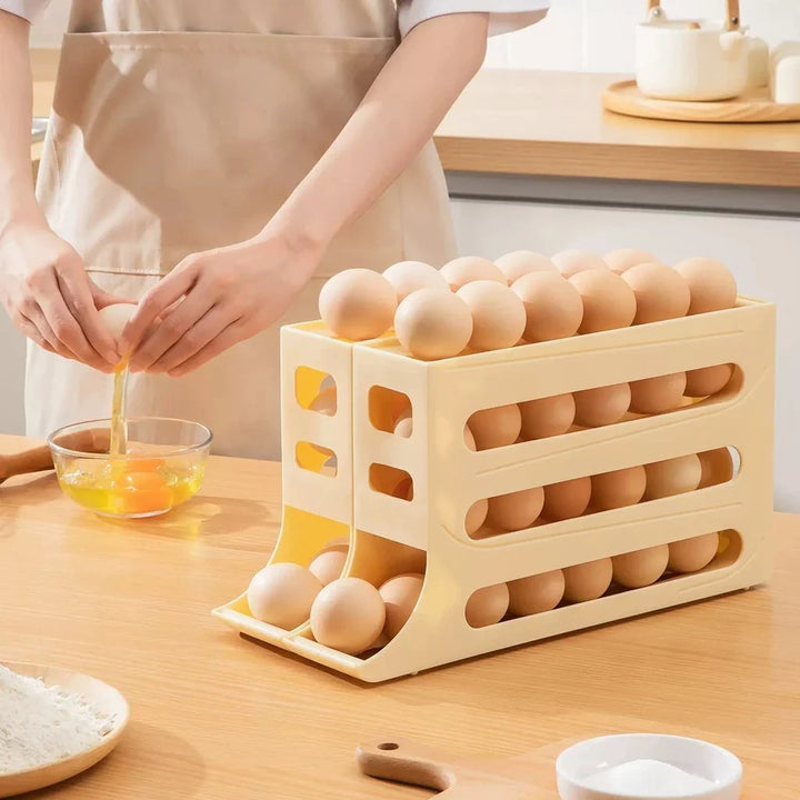 Organizador Porta Ovos 4 Andares Rolante – Suporte para 30 Ovos -  Verona Decor - VERONA DECOR