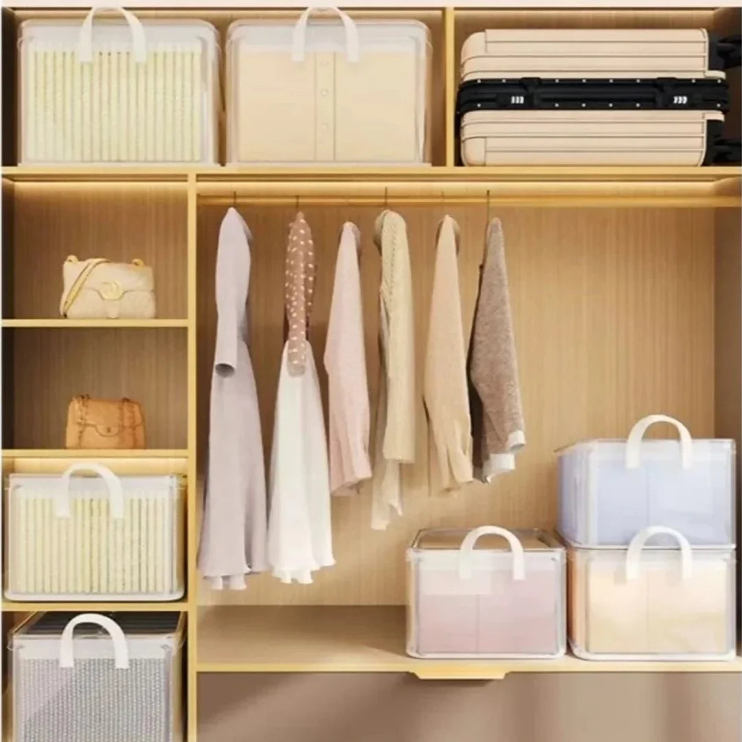 Kit Caixas de Armazenamento de Roupa de PVC – Grande Capacidade e Fácil Organização - VERONA DECOR
