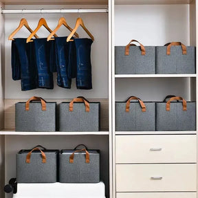 Kit com 3 Caixas Multiuso Organizadoras Dobráveis para Armários - Verona Decor - VERONA DECOR