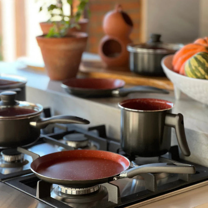 Jogo de Panelas Brinox Ceramic Life Easy - 6 Peças Antiaderente Cerâmico - Verona Decor - VERONA DECOR