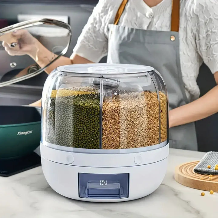 Dispenser de Cereais Giratório com 6 Divisórias - Verona Decor - VERONA DECOR