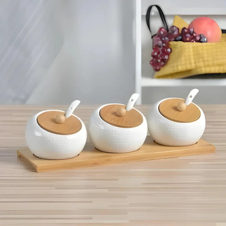 Porta Condimentos Em Cerâmica - Verona Decor - VERONA DECOR