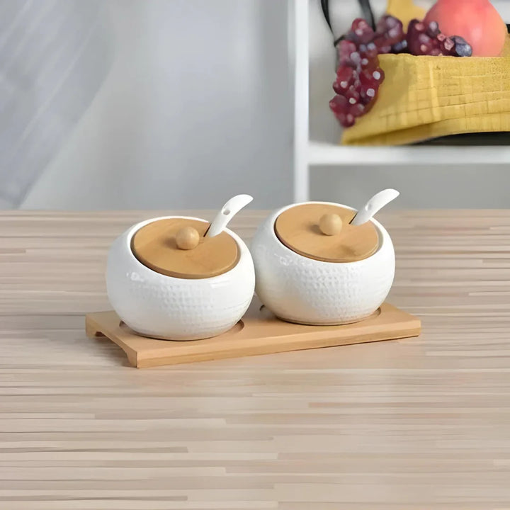 Porta Condimentos Em Cerâmica - Verona Decor - VERONA DECOR