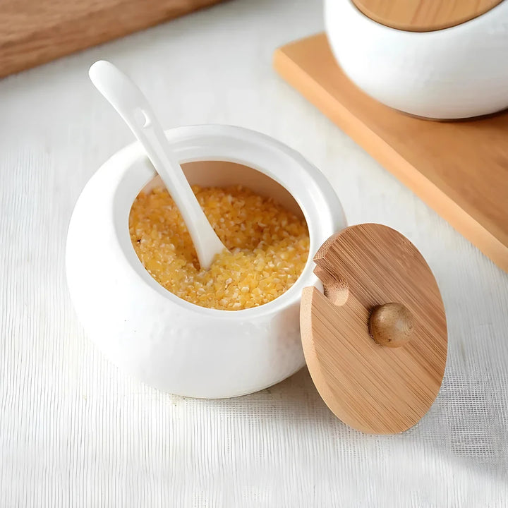 Porta Condimentos Em Cerâmica - Verona Decor - VERONA DECOR