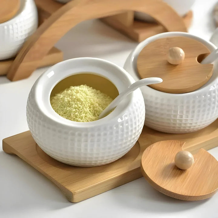 Porta Condimentos Em Cerâmica - Verona Decor - VERONA DECOR