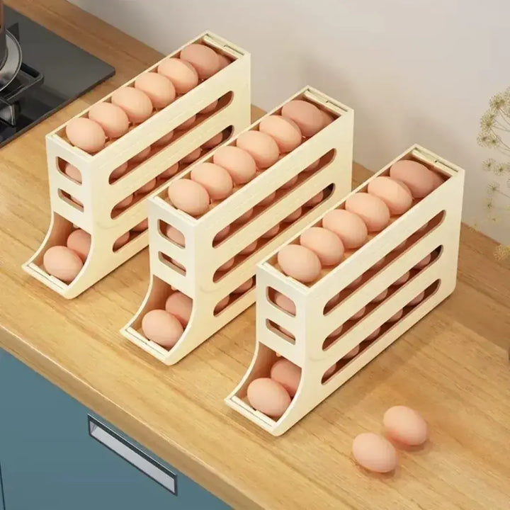Organizador Porta Ovos 4 Andares Rolante – Suporte para 30 Ovos -  Verona Decor - VERONA DECOR