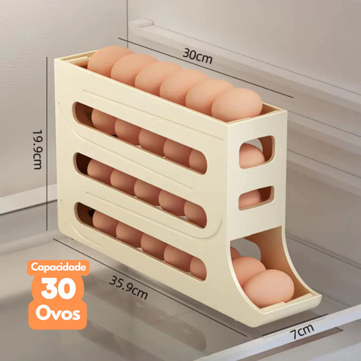 Organizador Porta Ovos 4 Andares Rolante – Suporte para 30 Ovos -  Verona Decor - VERONA DECOR