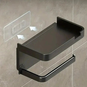 Suporte Banheiro Porta Papel Higiênico Preto - Verona Decor - VERONA DECOR