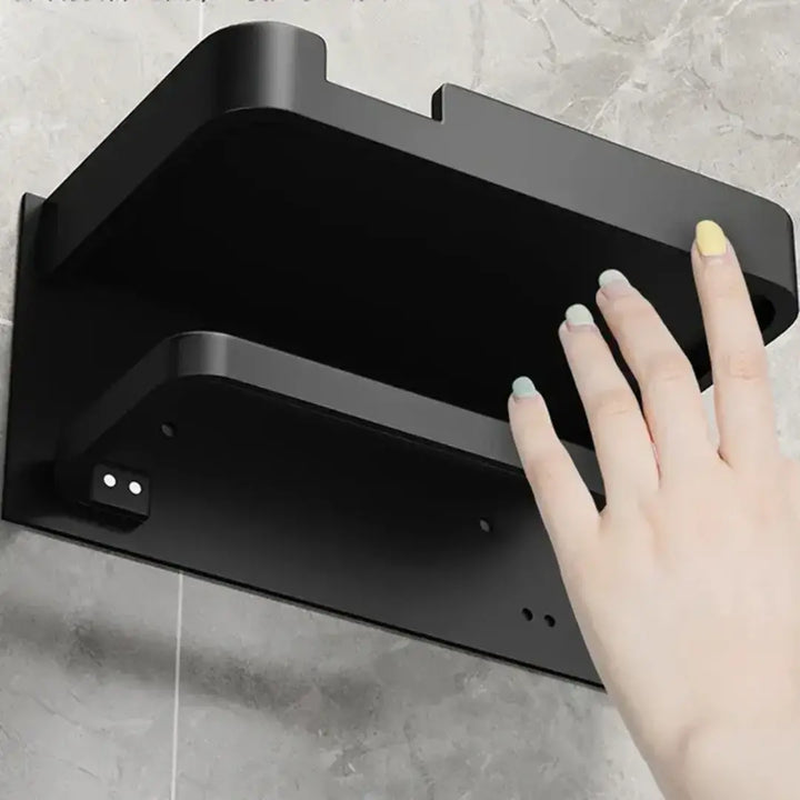 Suporte Banheiro Porta Papel Higiênico Preto - Verona Decor - VERONA DECOR