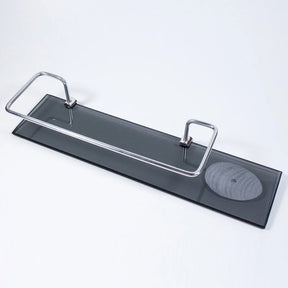 Porta shampoo reto com saboneteira em vidro 40x10cm - Verona Decor - VERONA DECOR
