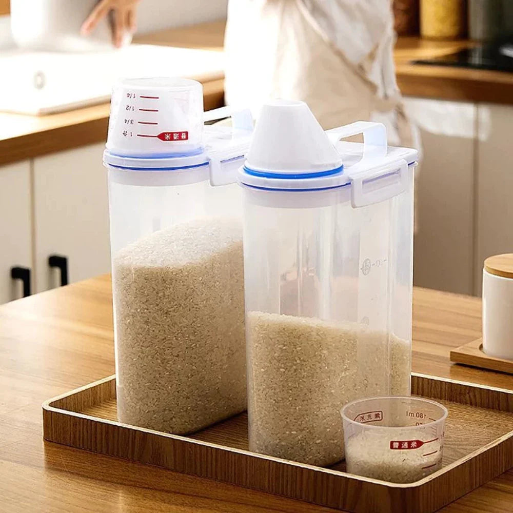 Pote Hermético 2L Com Medidor Organizador De Alimentos Mantimentos - Verona Decor - VERONA DECOR