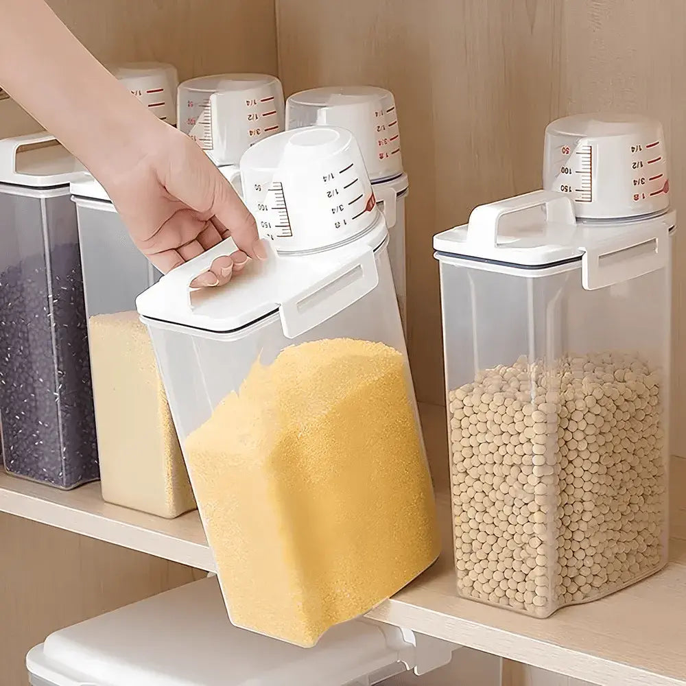 Pote Hermético 2L Com Medidor Organizador De Alimentos Mantimentos - Verona Decor - VERONA DECOR