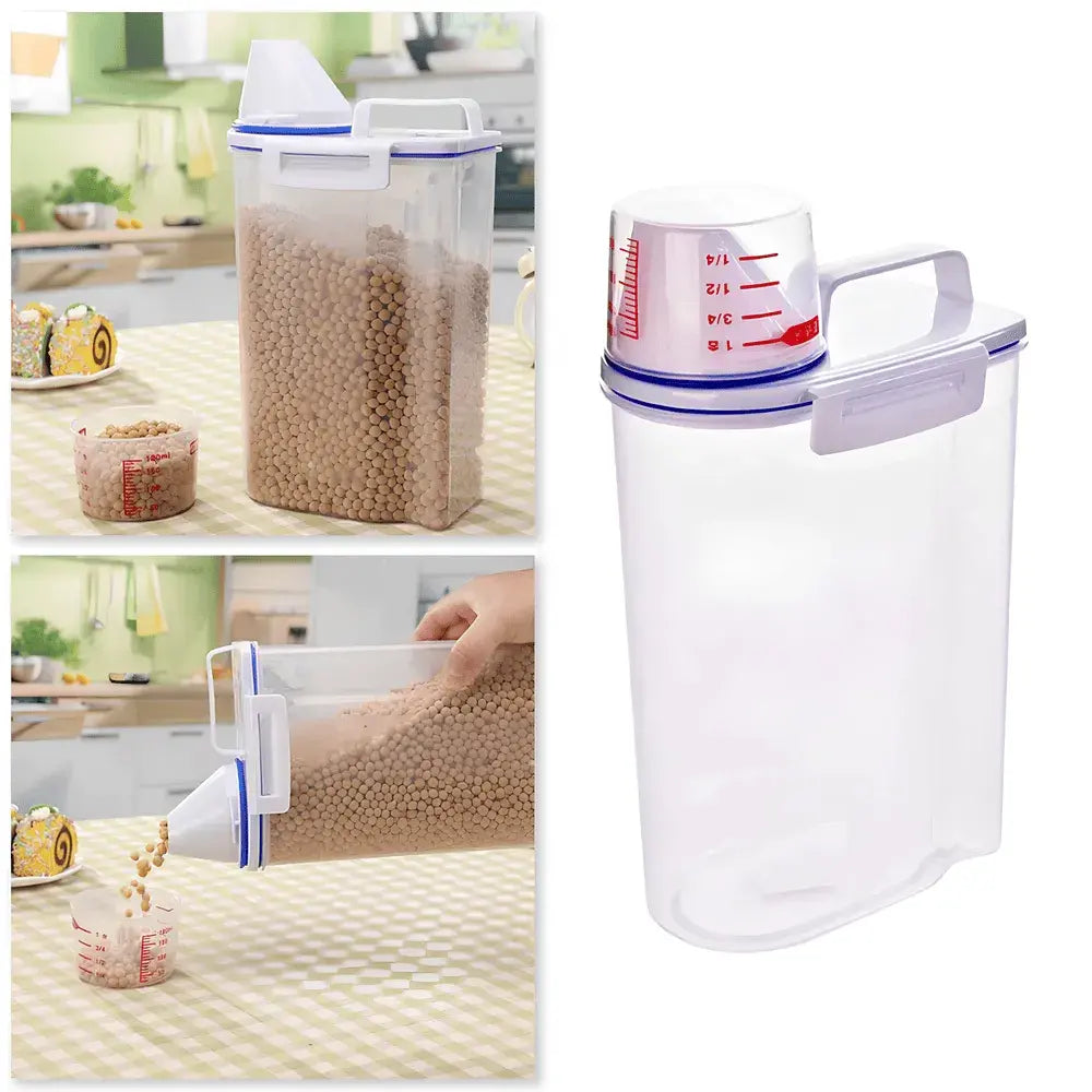 Pote Hermético 2L Com Medidor Organizador De Alimentos Mantimentos - Verona Decor - VERONA DECOR