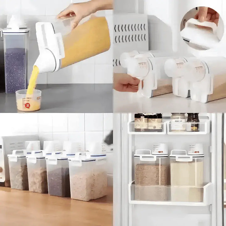 Pote Hermético 2L Com Medidor Organizador De Alimentos Mantimentos - Verona Decor - VERONA DECOR