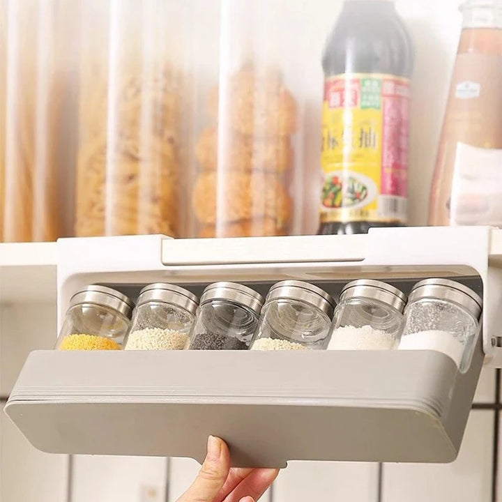 Porta Tempero 6 Potes Organizador Cozinha - Verona Decor - VERONA DECOR