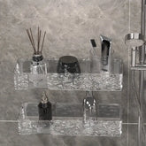 Kit 2 Prateleira Para Banheiro Em Acrílico Retangular Sem Furos - Verona Decor - VERONA DECOR