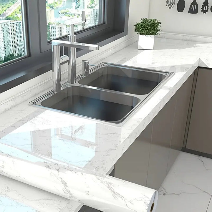 Rolo de 10 Metros Papel de Parede Alumínio Adesivo Impermeável - Verona Decor - VERONA DECOR