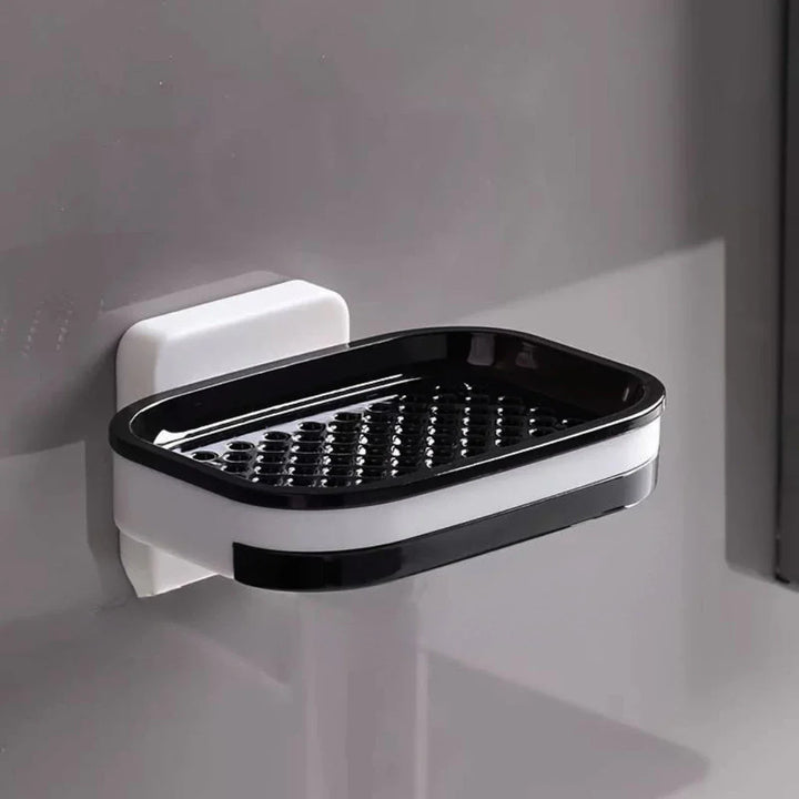 Saboneteira Adesiva de Parede Camada Dupla – Com Bandeja e Sem Perfuração - Verona Decor - VERONA DECOR