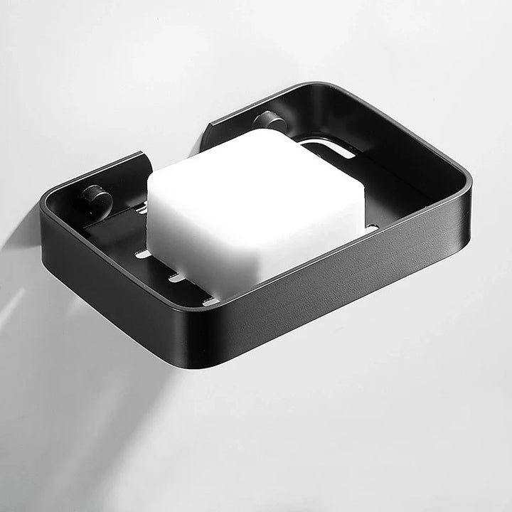 Saboneteira De Banheiro De Alumínio Preto - VERONA DECOR