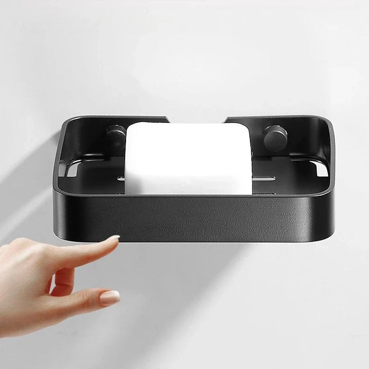 Saboneteira De Banheiro De Alumínio Preto - VERONA DECOR