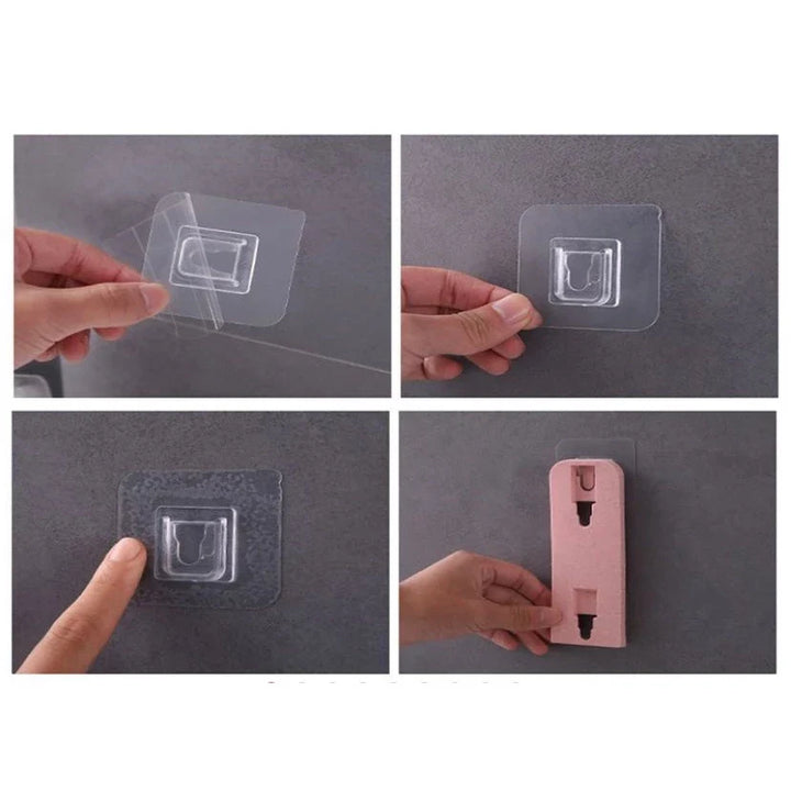 Saboneteira Dupla De Plastico Com Adesivo Parede - VERONA DECOR