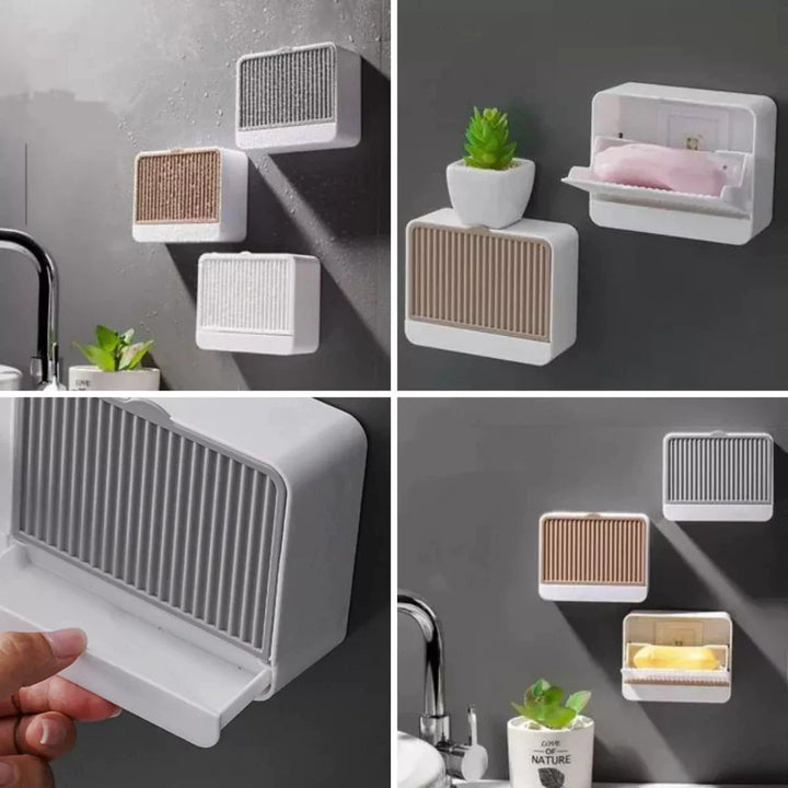 Saboneteira Suporte para Parede com Fixação Adesiva – Porta Sabonete Prático e Sem Perfuração - Verona Decor - VERONA DECOR