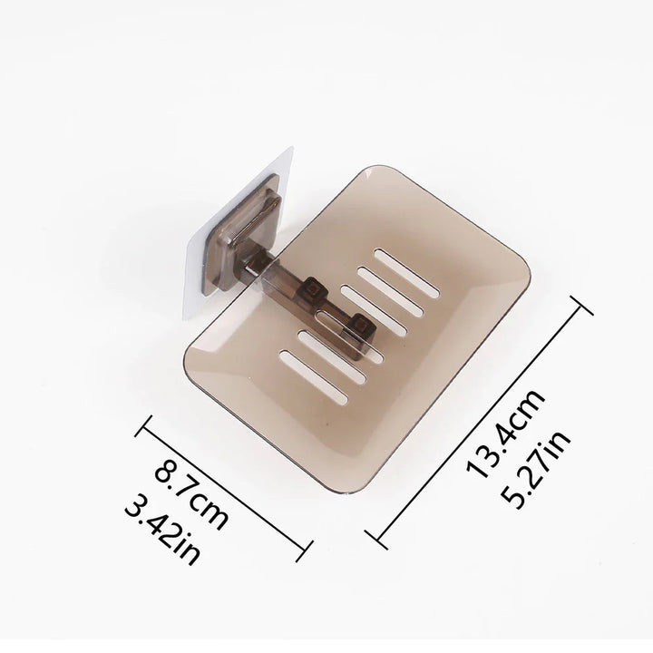 Suporte Porta Sabonete Vazado Transparente Parede Banheiro - VERONA DECOR