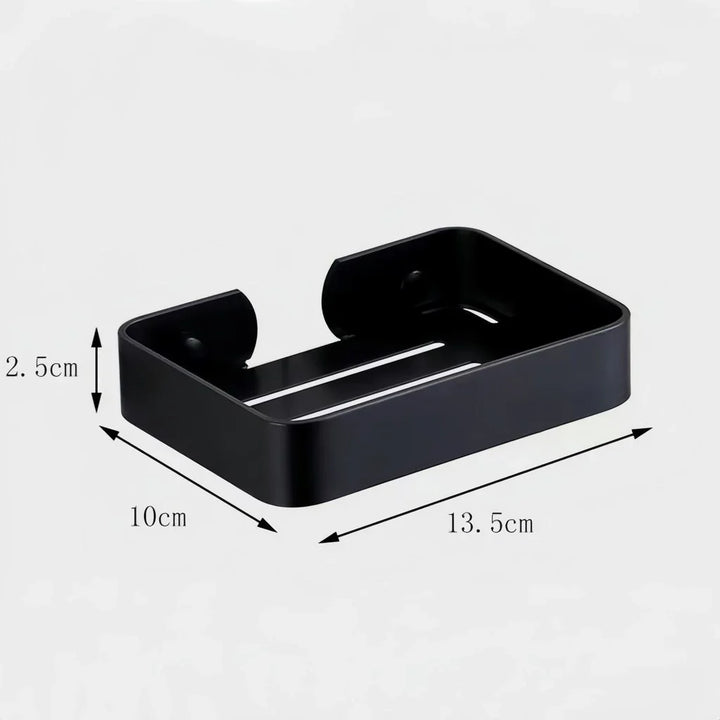 Saboneteira De Banheiro De Alumínio Preto - VERONA DECOR