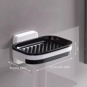 Saboneteira Adesiva de Parede Camada Dupla – Com Bandeja e Sem Perfuração - Verona Decor - VERONA DECOR