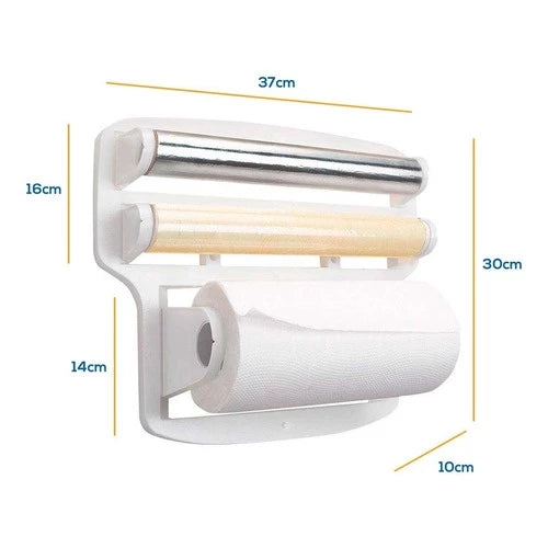 Porta Papel Toalha Triplo 3 em 1 – Praticidade em um Só Produto - VERONA DECOR