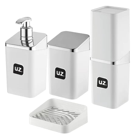 Porta Escova de Dente Kit 4 Peças - Verona Decor