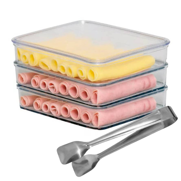 Porta Frios Triplo Acrílico + Pegador Inox – Conservação e Organização - Verona Decor - VERONA DECOR