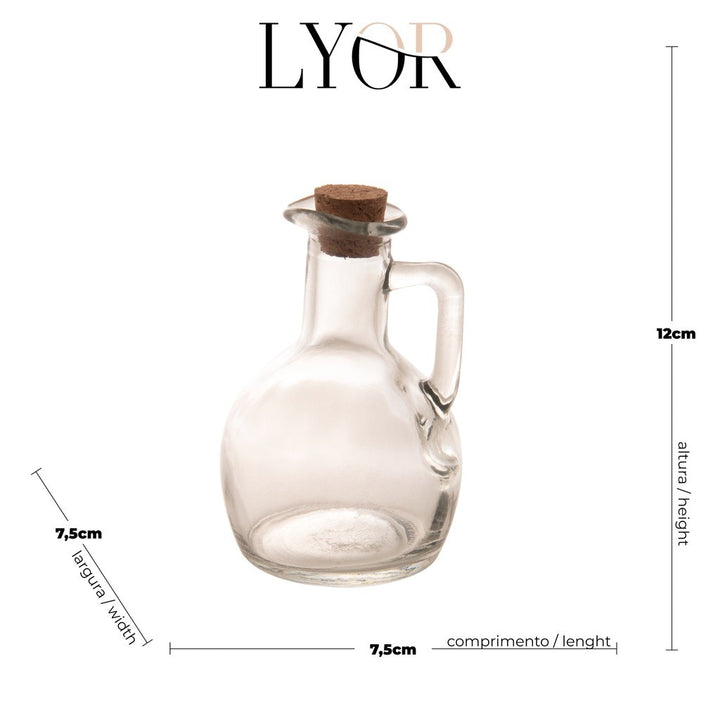 Kit 2 Galheteiros com Tampa de Cortiça 180 ml - Verona Decor - VERONA DECOR