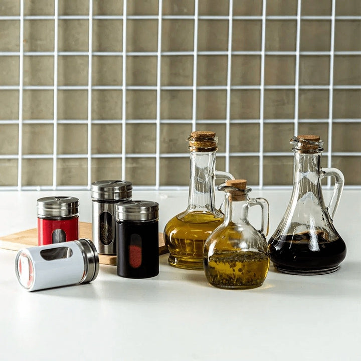 Kit 2 Galheteiros com Tampa de Cortiça 180 ml - Verona Decor - VERONA DECOR