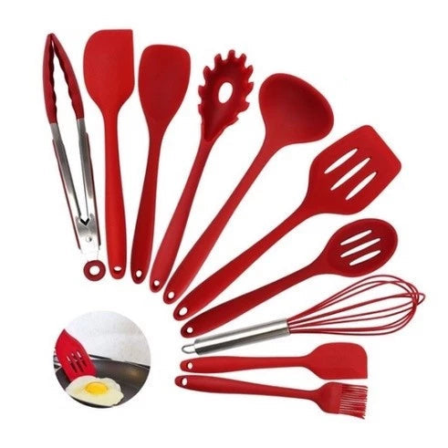 Utensílios de Cozinha em Silicone 10 Peças - Verona Decor