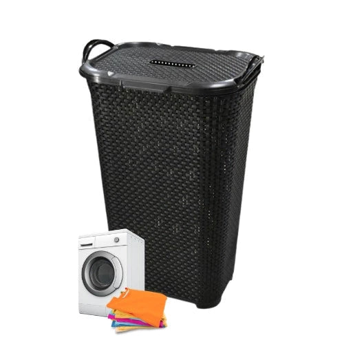 Cesto de Roupas 50L com Tampa - Verona Decor - VERONA DECOR
